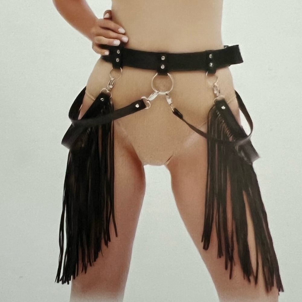Black Fringe Belt